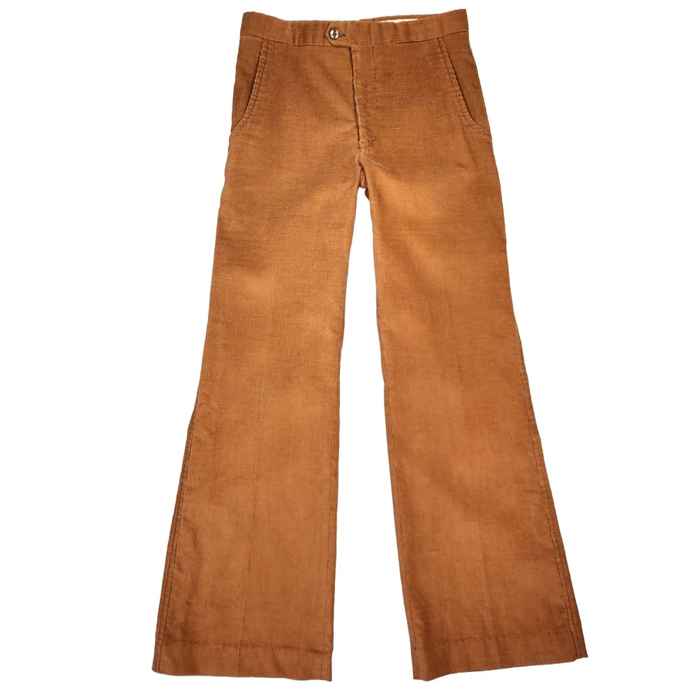 Vtg Corduroy Pants Women 28 High Waist Flare Leg Copper That 70s Show Retro Boho